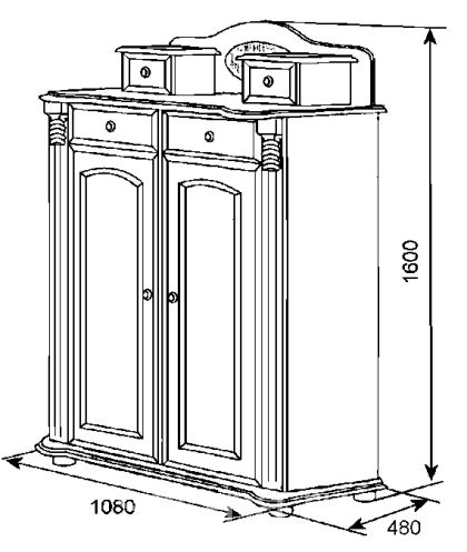 Комод Балтика 14.1 с антресолью