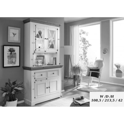 Комод буфета Форест Графит 2 двери и 2 ящика