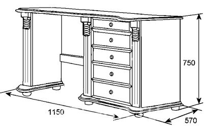 Стол Балтика 31 однотумбовый