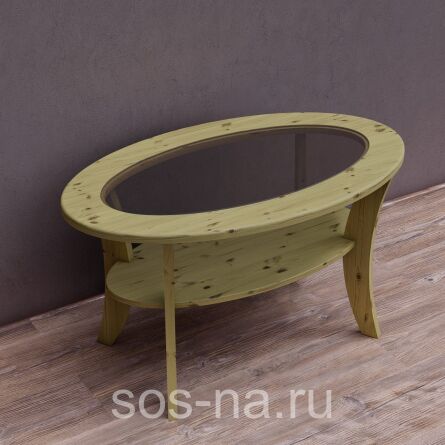 Журнальный столик овальный на 4-х ножах Марсель