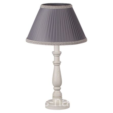 Лампа настольная Канталь выбеленный дуб с абажюром из шелка