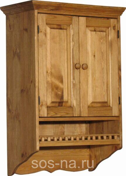 Шкаф настенный с балюстрадой ПЛ 25 (вощение)