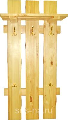 Вешалка Скандинавия с полкой под головные уборы