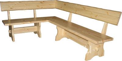 Скамья Скандинавия со спинкой угловая