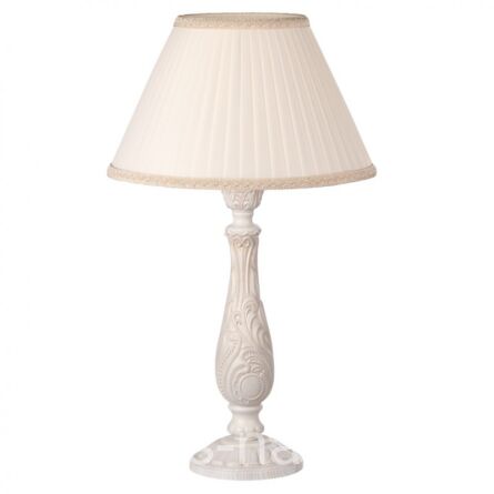 Лампа настольная Анетто выбеленный дуб с абажюром из шелка