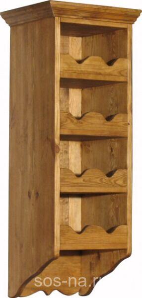 Шкаф настенный бутылочница ПЛ 23 (вощение)