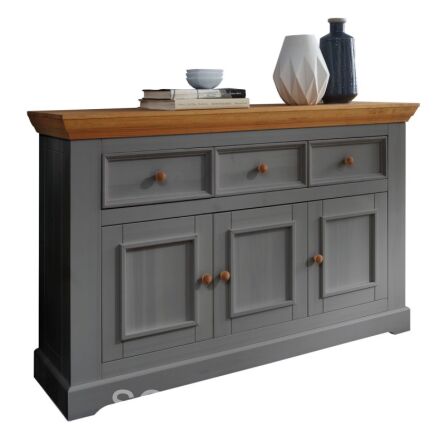 Комод буфета Форест Графит 3 двери и 3 ящика