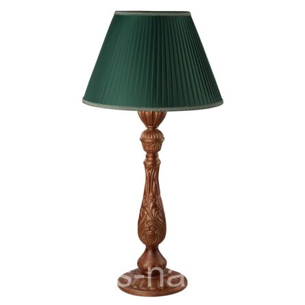 Лампа настольная Анетто высокая коричневый дуб с абажюром