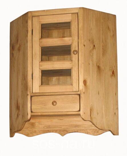 Шкаф настенный угловой ПЛ 15 (вощение)