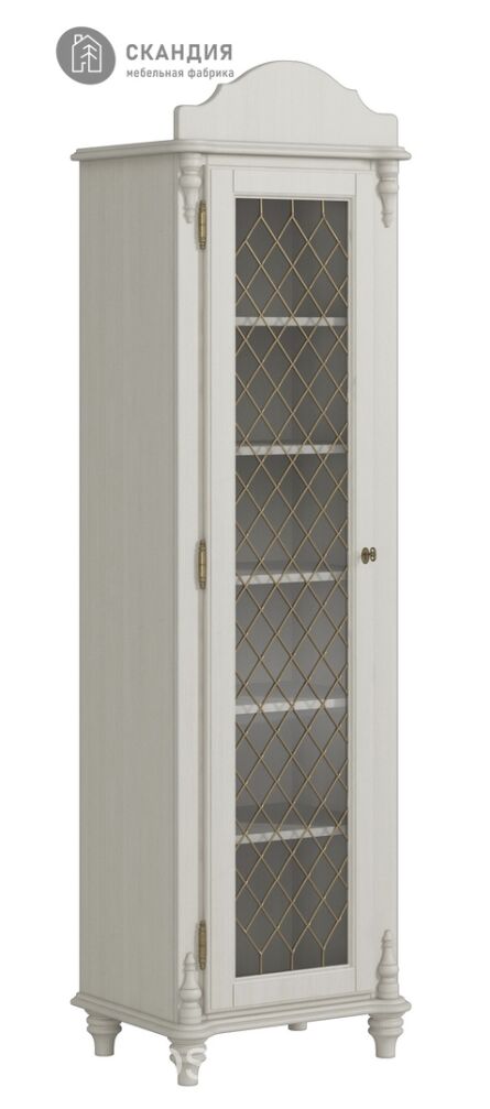 Шкаф-витрина Скандия 1-ств высокий